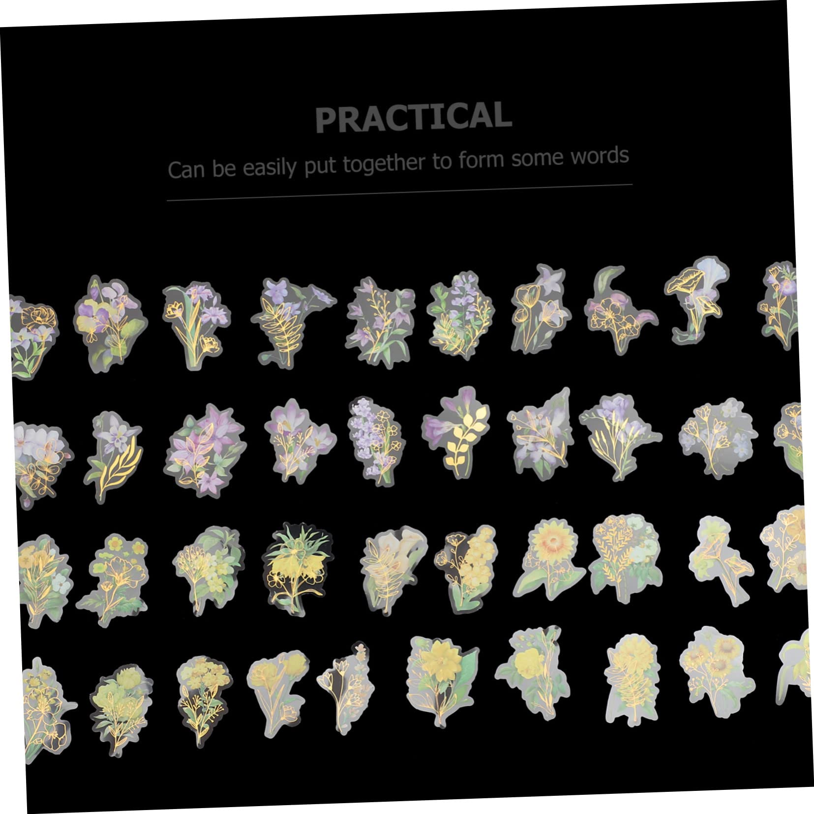 NUOBESTY 160pcs Floral Decorative Stickers - Waterproof Scrapbooking Stickers for Journal, Planner, Water Bottle - Perfect for DIY Crafts, Scrapbooking, and Personalizing Accessories