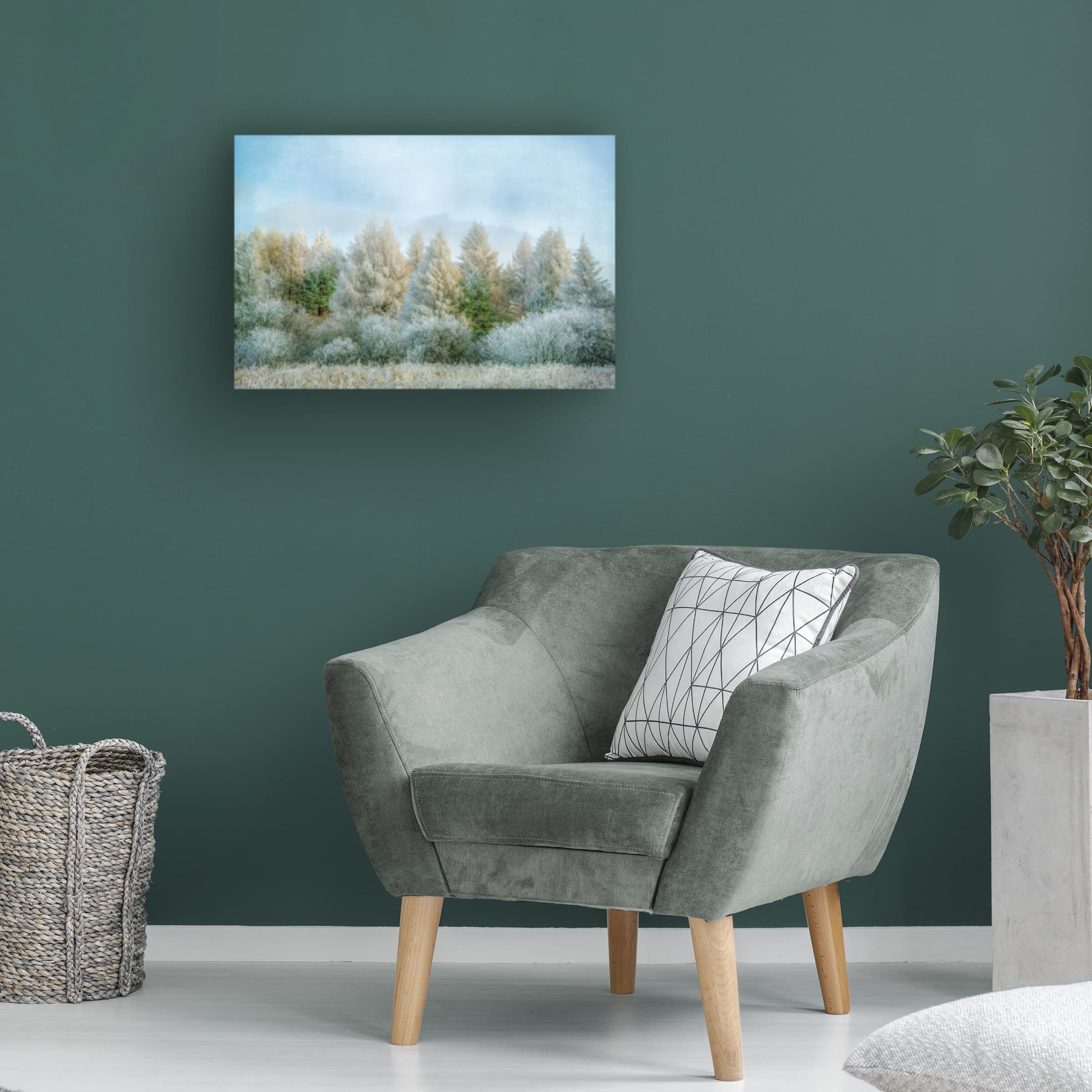 Trademark Fine Art 'Winter Wonderland' Canvas Art by Brooke T Ryan - Winter Landscape Wall Decor for Living Room, Bedroom & Office - Perfect for Holiday & Seasonal Home Decoration