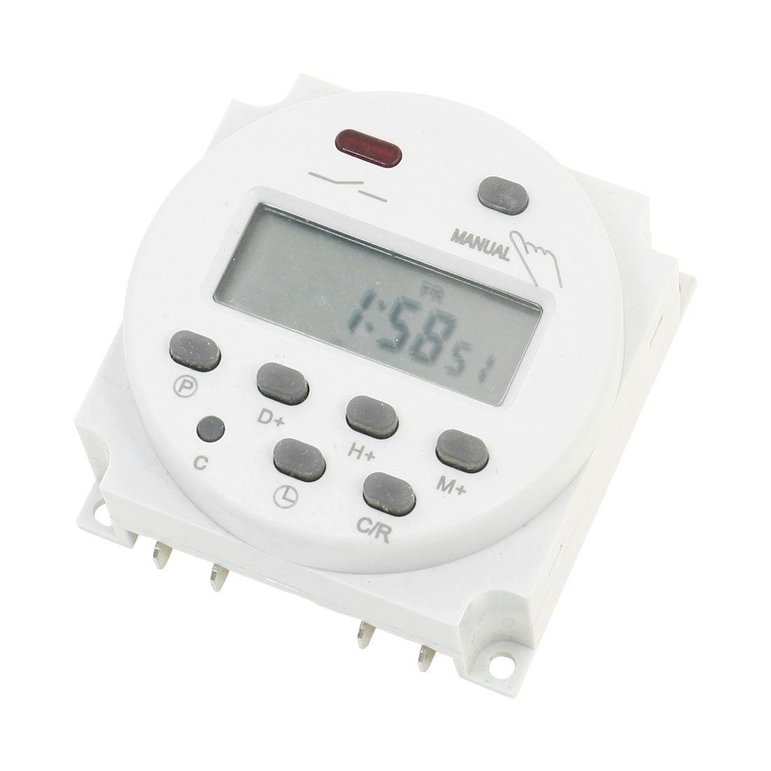 uxcell AC/DC 12V Digital LCD Display Programmable Timer Switch Relay - Perfect for Home Automation, Aquarium Lighting & Industrial Equipment Control