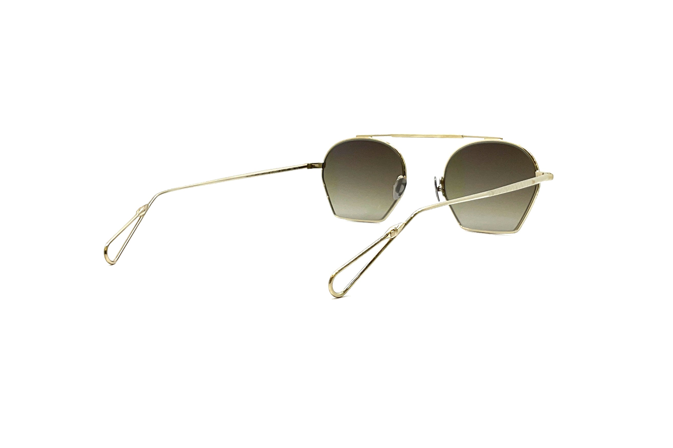 Ahlem Chaillot Sunglasses - Grey Gold Brushed Frame - Luxury Designer Shades for Women - Perfect for Outdoor Activities & Fashion Statements