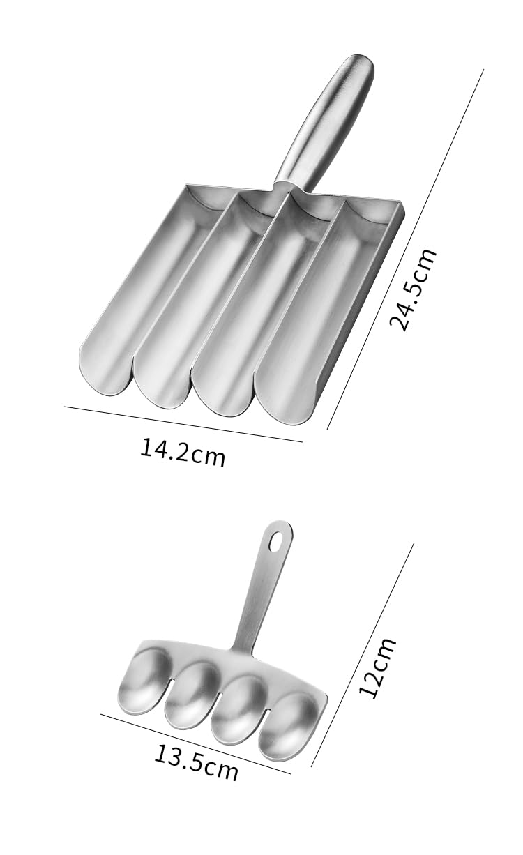 Premium 304 Stainless Steel Meatball Maker Tool - Non-Stick Quadruple Meatball Scoop for Easy Cooking & Baking | Perfect for Homemade Italian Meatballs, Meal Prep & Party Appetizers