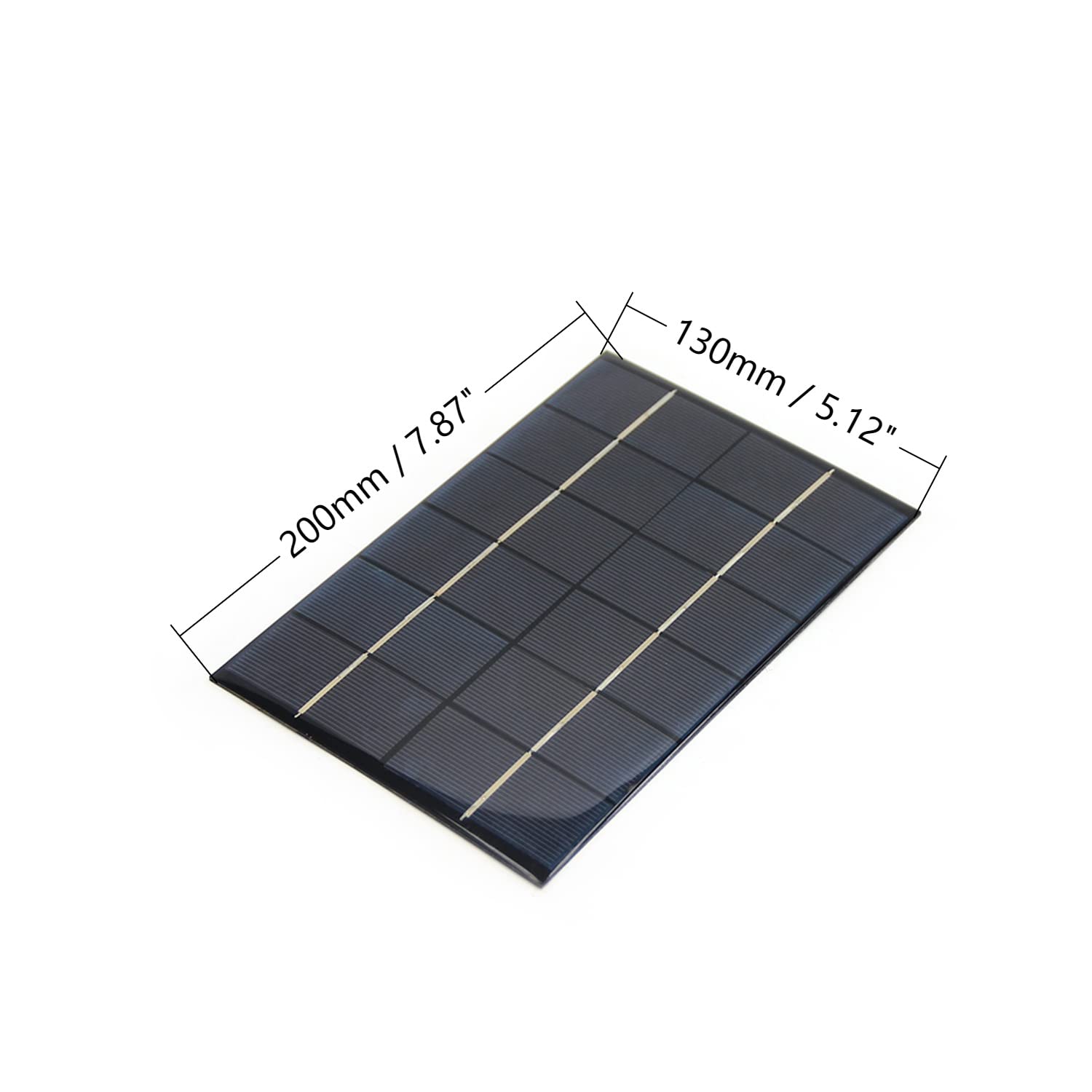 Fielect 6V 4.2W Mini Solar Panel Charger - Polysilicon Solar Epoxy Cell for DIY Solar System Kit (200x130mm) | Perfect for Outdoor Camping, RV, Boat & Emergency Power Supply