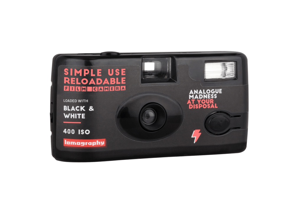Lomography Black & White 400 Simple Use Film Camera | 35mm Disposable Camera for Street Photography & Travel | Perfect for Beginners & Vintage Film Lovers