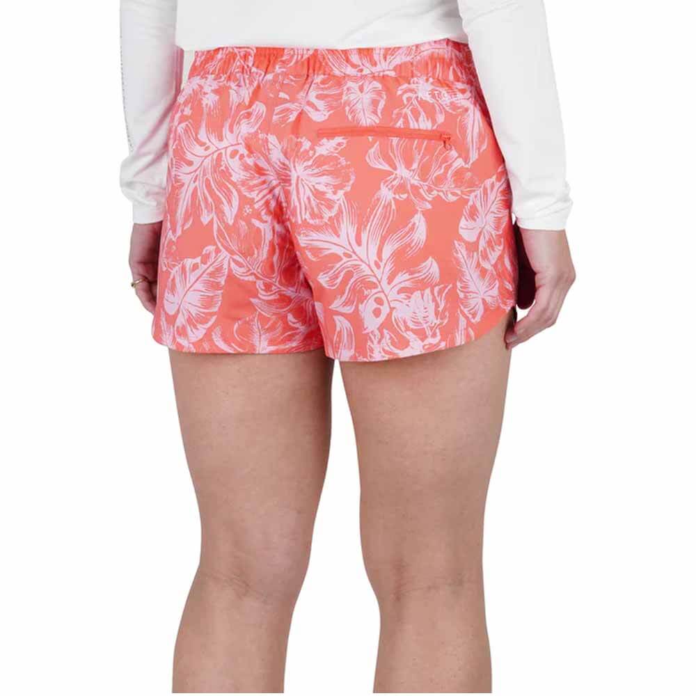 Aftco Soft Coral Sandbar Women's Quick-Dry Swim Shorts - Comfortable & Stylish Beachwear for Surfing, Swimming & Outdoor Activities