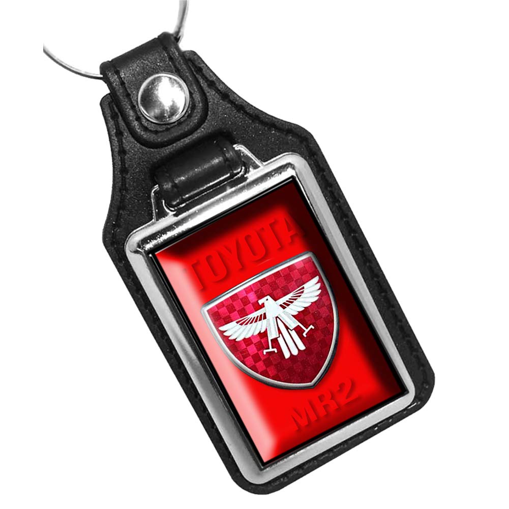Brotherhood 1986 MR2 Emblem Keychain - Red Car Key Holder & Key Ring for Toyota MR2 Enthusiasts | Perfect Gift for Car Lovers & Vintage Auto Collectors