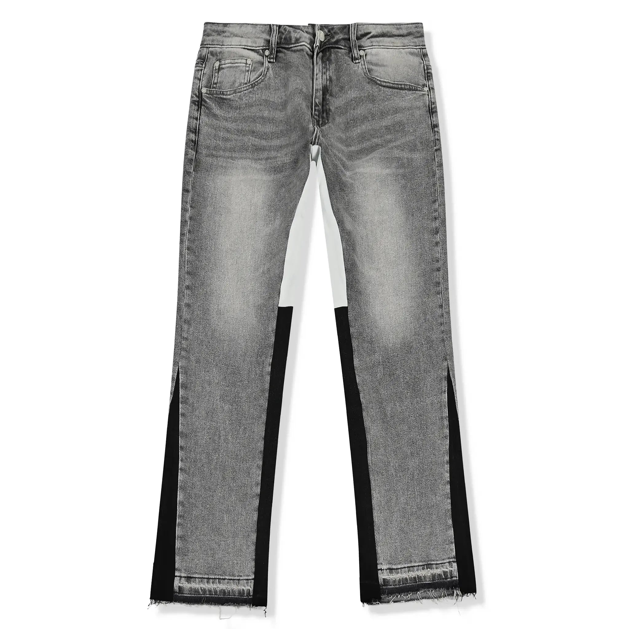 SIARR Flared Jeans for Women - Light Grey High Waist Bootcut Denim Pants - Perfect for Casual Outfits, Date Nights & 70s Vintage Style