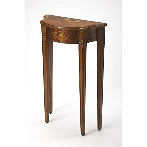 Beaumont Lane Mastercrafted Burl Wood Console Table - Brown Entryway Sofa Table for Hallway, Living Room & Foyer Decor