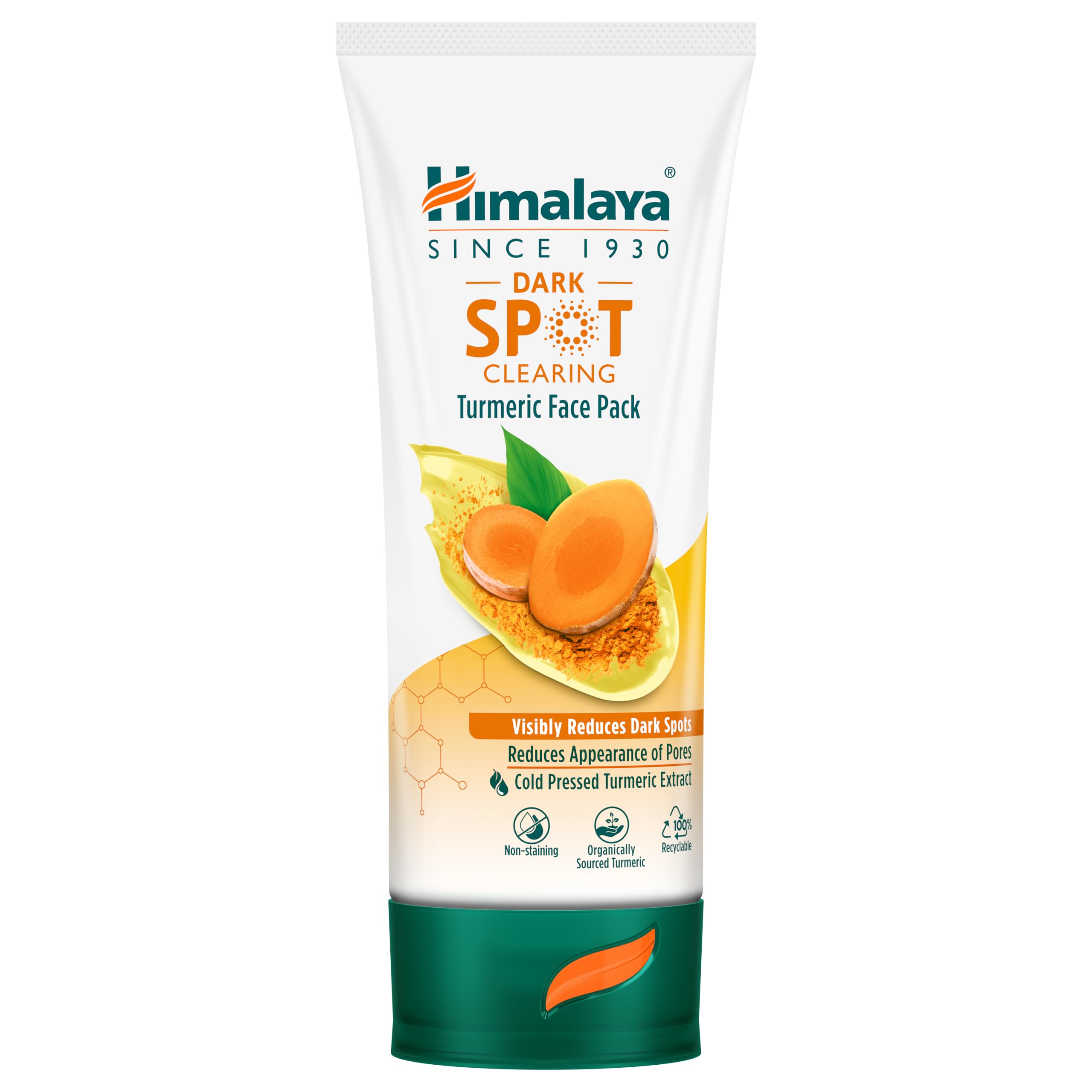 Himalaya Dark Spot Clearing Turmeric Face Pack - Organic Turmeric for Radiant Skin | Reduces Dark Spots in 7 Days | 50g | Brightening Facial Mask for Acne Scars & Hyperpigmentation | Perfect for Daily Skincare Routine & Glowing Complexion