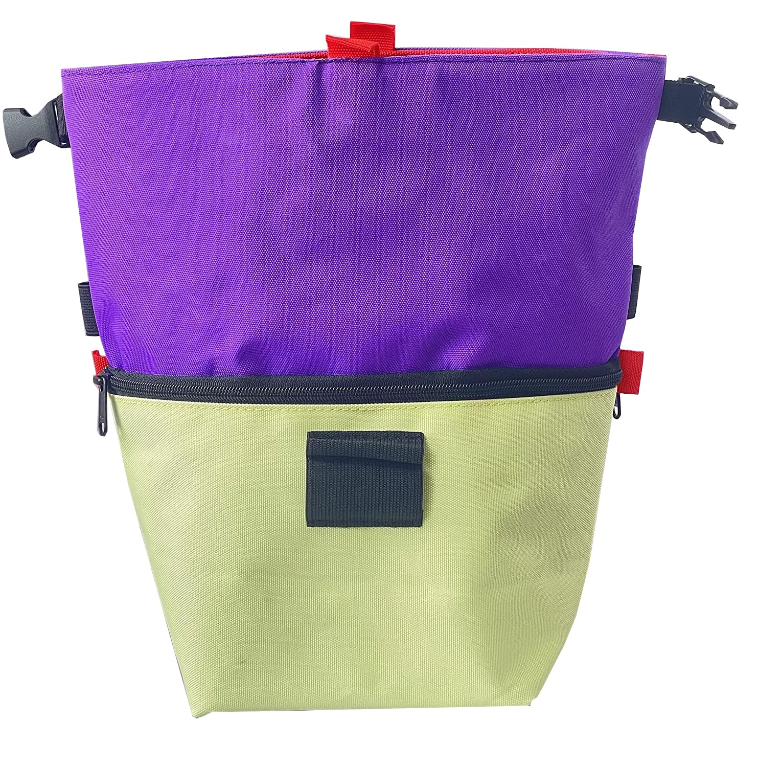SESH Large Chalk Bucket for Climbing & Bouldering - Magnetic Closure, 4 Brush Holders & 2 Mesh Side Pockets - Durable Chalk Bag for Rock Climbing, Gym Training & Outdoor Sports