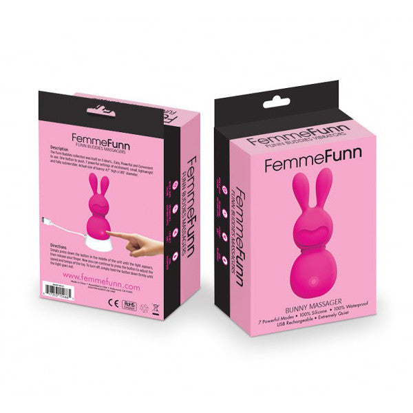 FEMMEFUNN BUNNY MASSAGER - Premium Personal Massager for Women, Relaxing Body & Muscle Relief - Perfect for Home Spa, Self-Care & Stress Relief