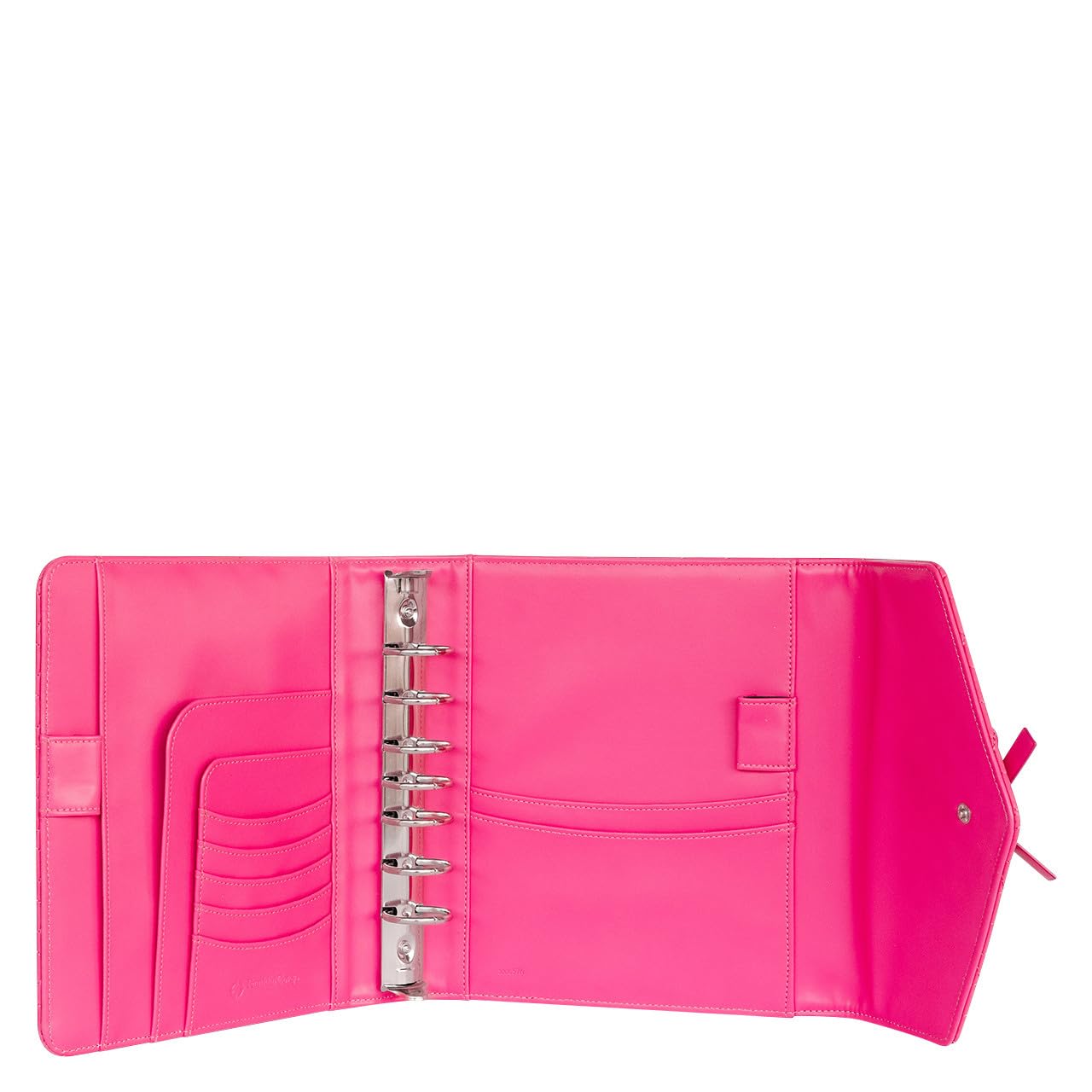 FranklinCovey Audrey Classic Hot Pink Simulated Leather Snap Binder - Professional Organizer for Office, School & Business Meetings | Durable 3-Ring Binder for Documents & Planners