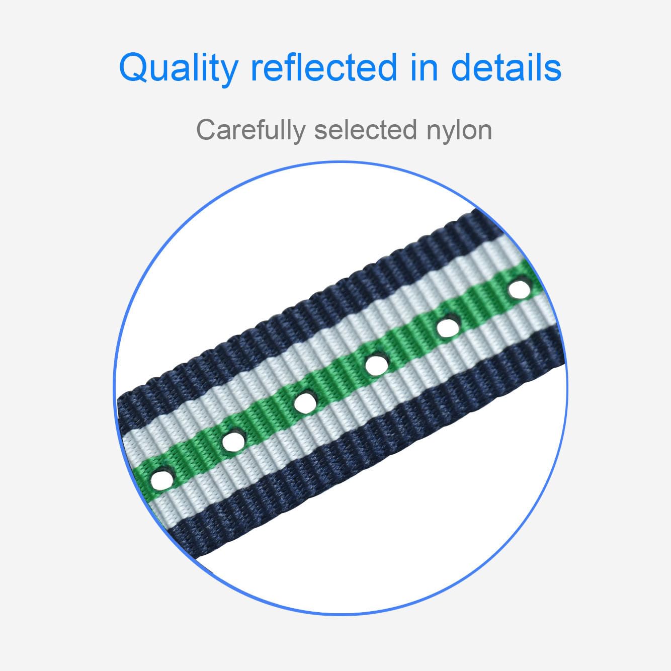 Premium Nylon Watch Band Replacement - 10mm to 20mm Width Options (10/12/13/14/15/16/17/18/20mm) - Durable Lightweight Watch Strap for Apple Watch, Garmin, Fitbit & More - Perfect for Sports, Workouts & Everyday Wear