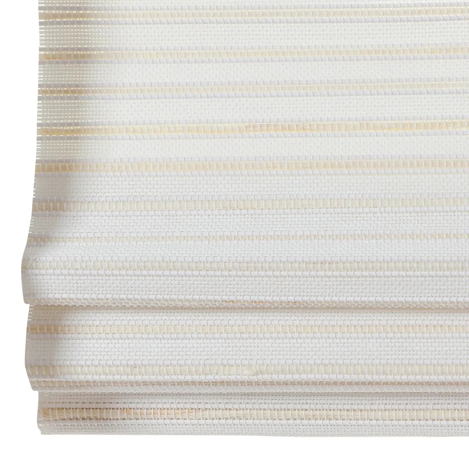 Natural Bamboo Woven Window Shade - Eco-Friendly White Roller Blind for Home & Office Privacy and Sun Protection