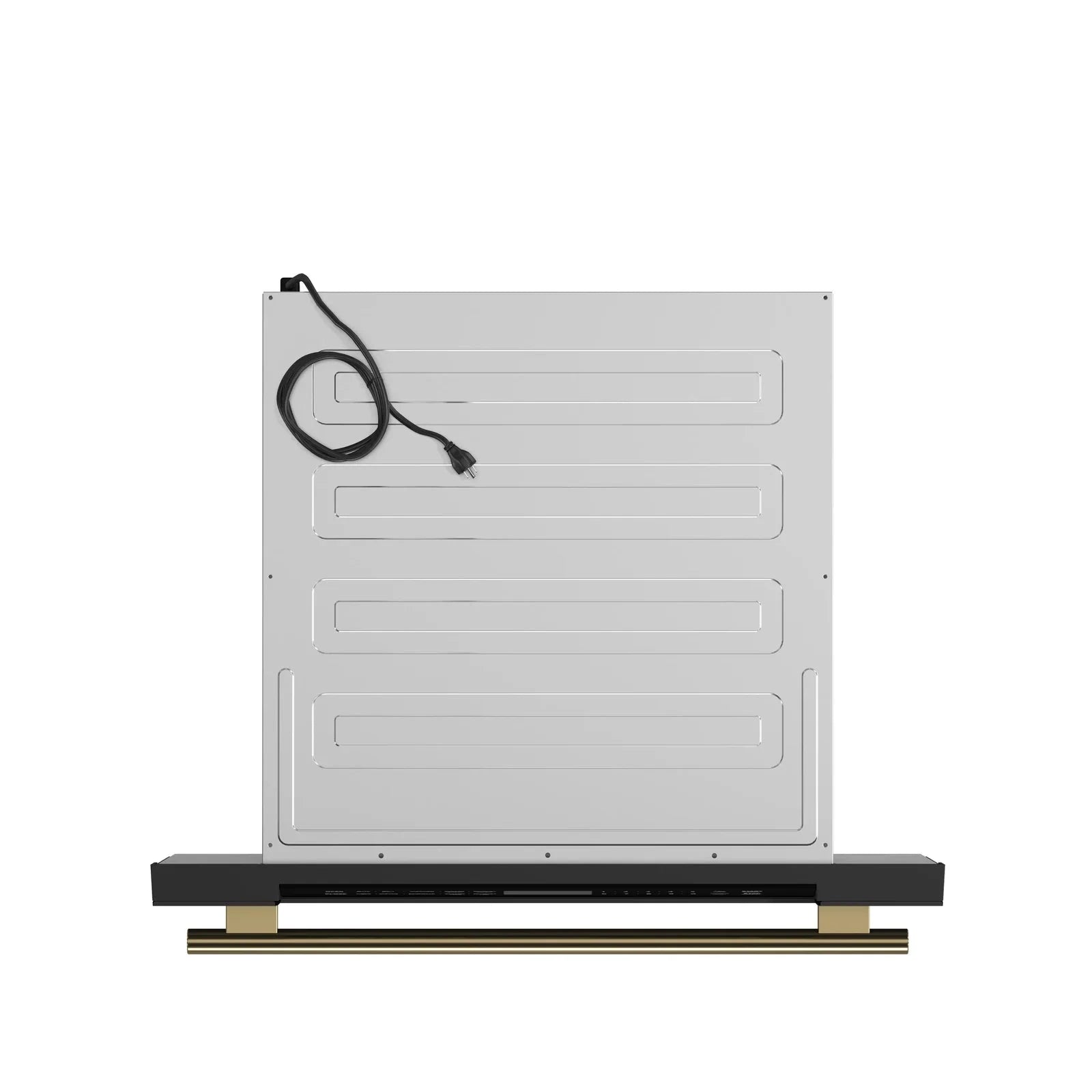 Forno FMWDR3000 30-Inch Built-In Microwave Drawer in Black with Antique Brass Finish - Perfect for Modern Kitchens, Small Spaces & Luxury Home Upgrades