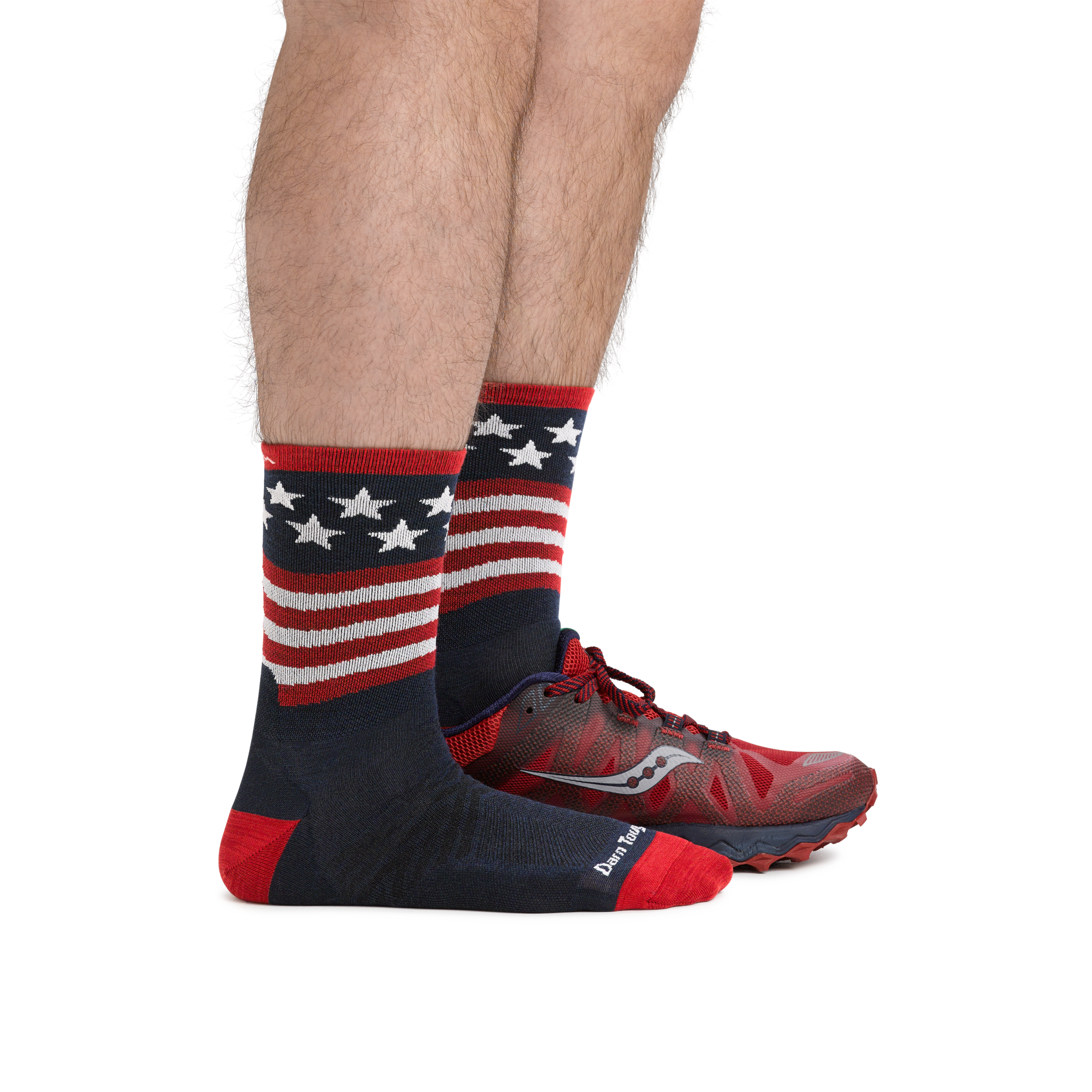 Men's Patriot Micro Crew Ultra Lightweight Running Socks - Breathable Athletic Socks for Jogging, Gym & Marathon Training