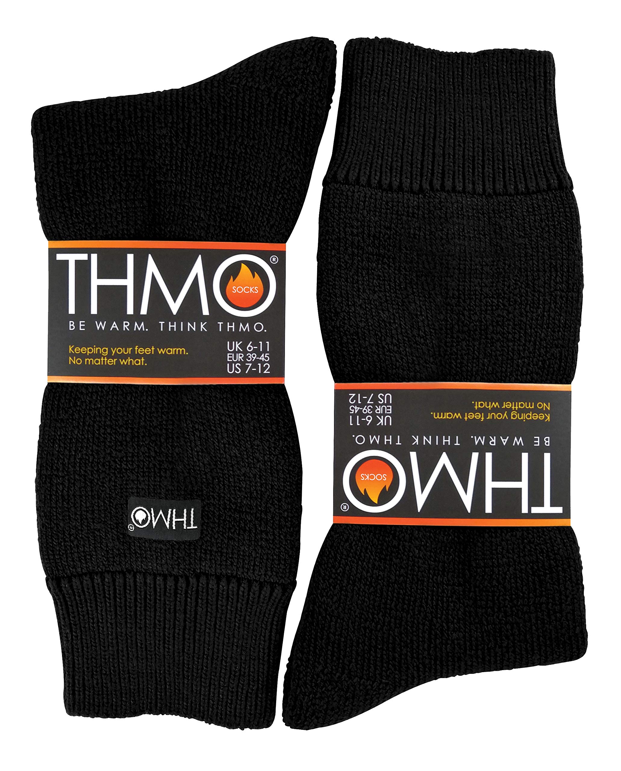 THMO - Men's Thick Thermal Fleece Lined Non-Slip Slipper Socks for Winter Indoor Comfort - Perfect for Home, Office & Travel Warmth