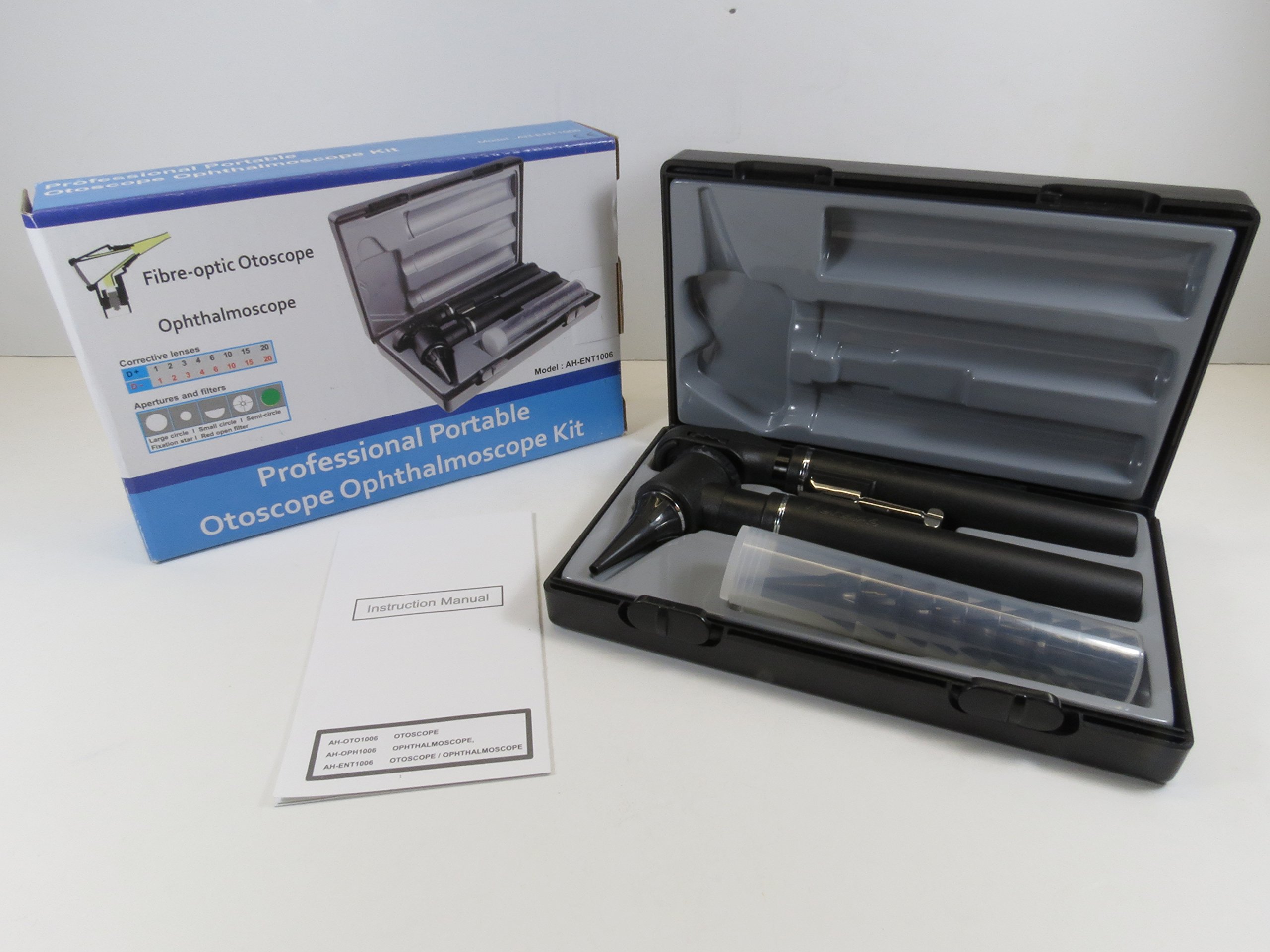 Professional Veterinary Diagnostic Kit - Fiber Optic Ophthalmoscope & Otoscope Set for Small Animal Eye & Ear Exams | Perfect for Vet Clinics, Animal Hospitals & Home Pet Care