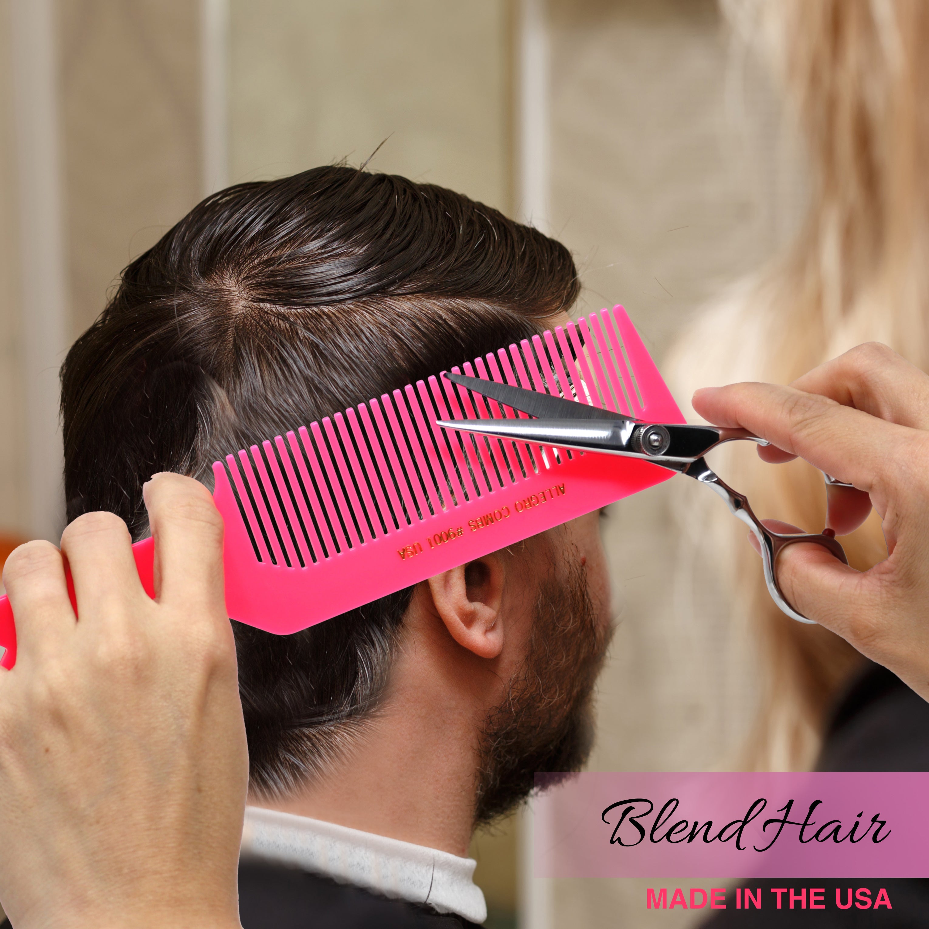 Professional Flat Top Clipper Comb #9001 for Hair Blending, Fading & Thinning - 1 Count | Perfect for Barbers, Stylists & Home Haircuts