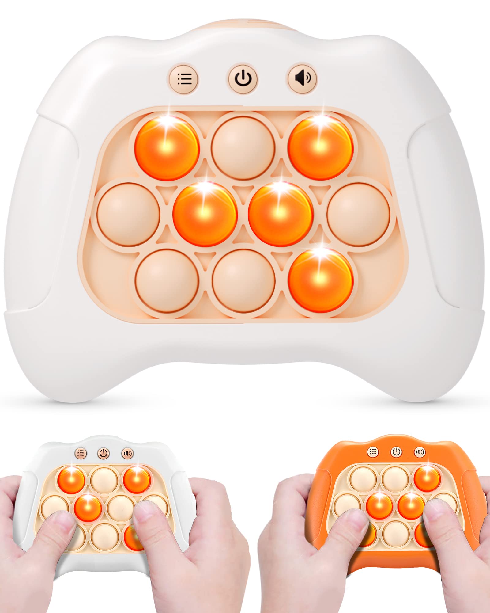 Light Up Puzzle Push Game - Fidget Travel Toys for Kids Ages 3-12, Autism Sensory Relief, Birthday Gifts for Boys & Girls - Perfect for Road Trips, Classroom & Stress Relief