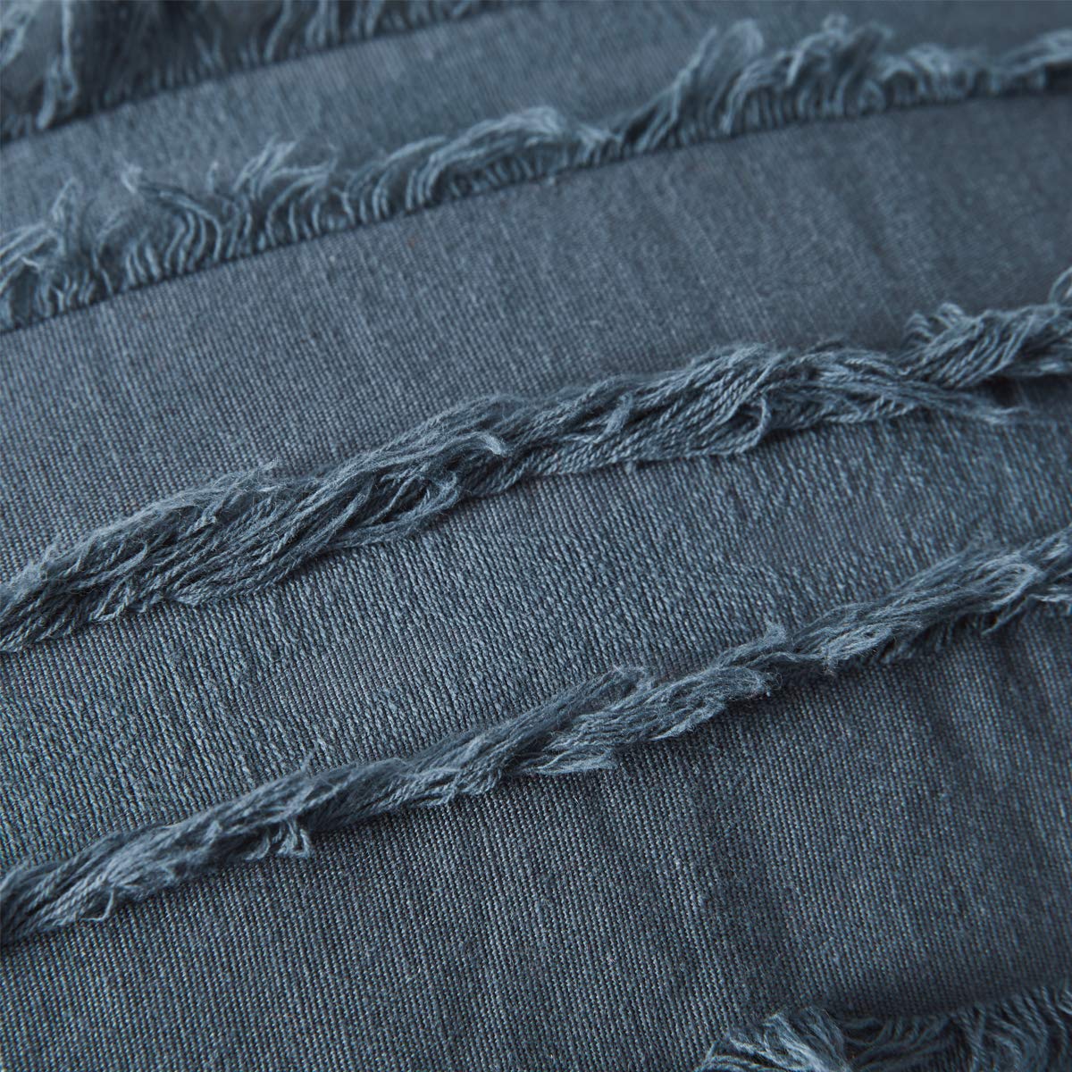 GIGIZAZA 26x26 Inch Decorative Throw Pillow Covers - Grey Blue Square Cotton Couch Pillow Covers for Sofa, Boho Home Decor | Perfect for Living Room, Bedroom & Outdoor Furniture