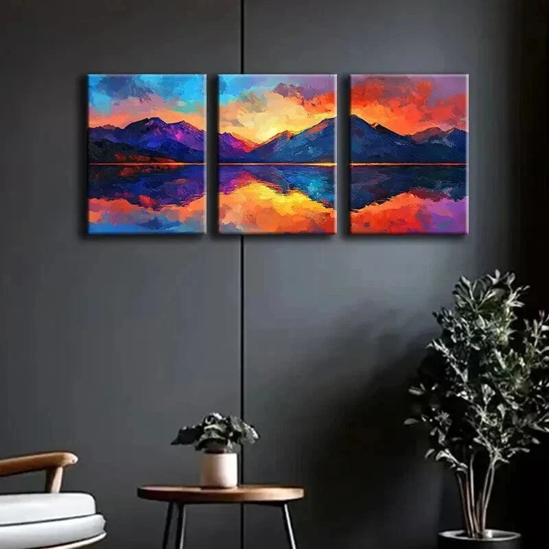 3-Piece Mountain Landscape Wall Art Set - Framed Canvas Prints 40x60cm - High Quality Australian Made Wall Decor - Perfect for Living Room, Bedroom & Office Decor