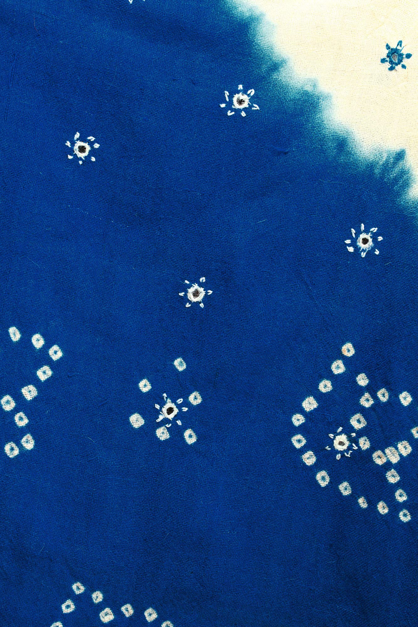 Exotic India Bandhani Tie-Dye Shawl with Embroidered Mirrors - Handmade in Gujarat - Perfect for Boho Fashion, Festivals & Home Decor