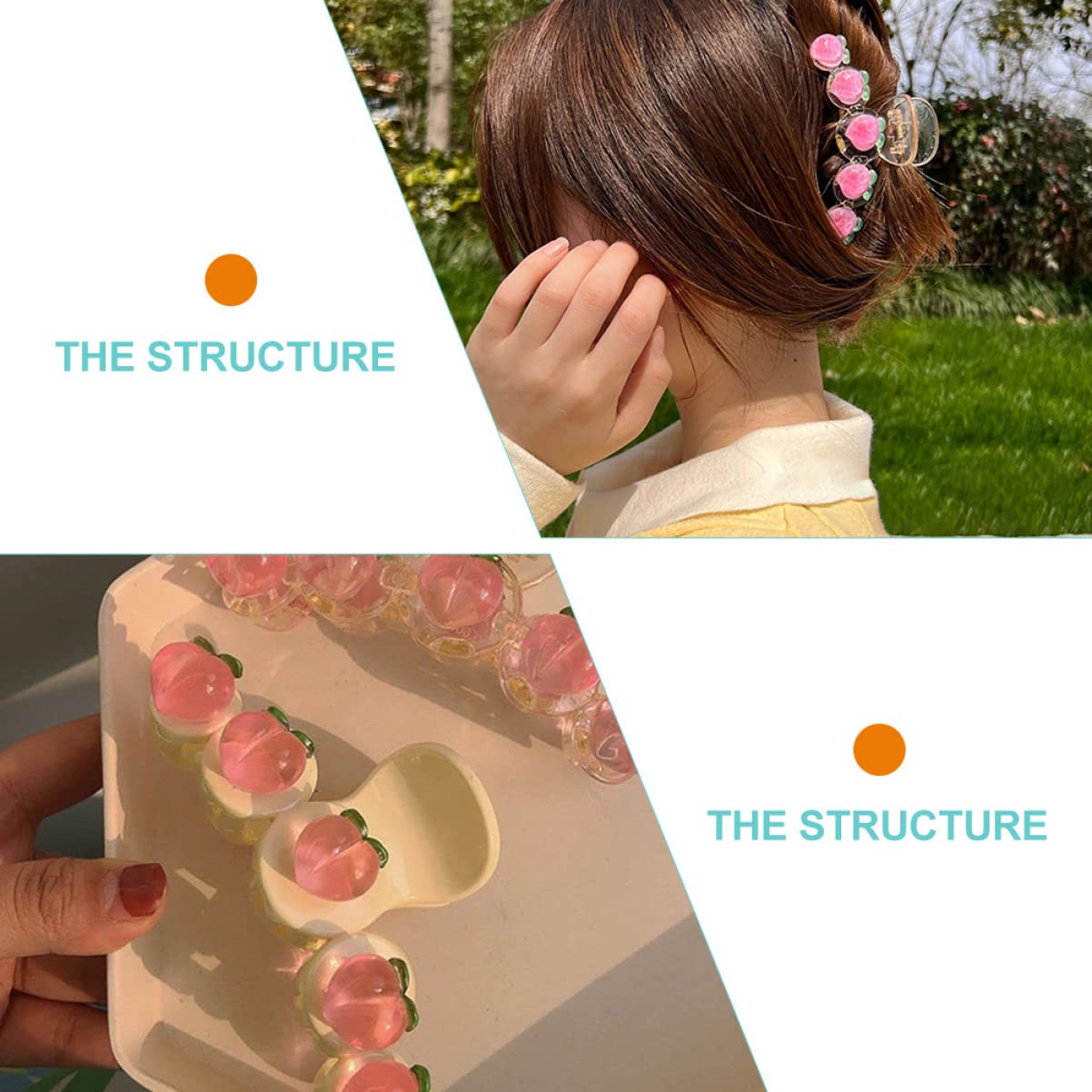 Beaupretty Fashion Hair Jaw Clamp - 2 Pack Large Hair Clips for Women, Hair Claw Clips for Thick Hair, Strong Hold Hair Accessories for Ponytail, Bun & Updo - Perfect for Bath, Salon & Everyday Styling