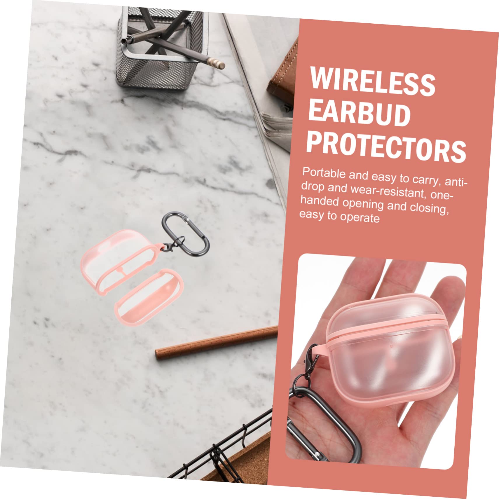 Hemobllo 4-Pack Premium Earbud Case - Protective Storage Shell for AirPods & Wireless Earbuds - Perfect for Travel, Gym & Daily Use