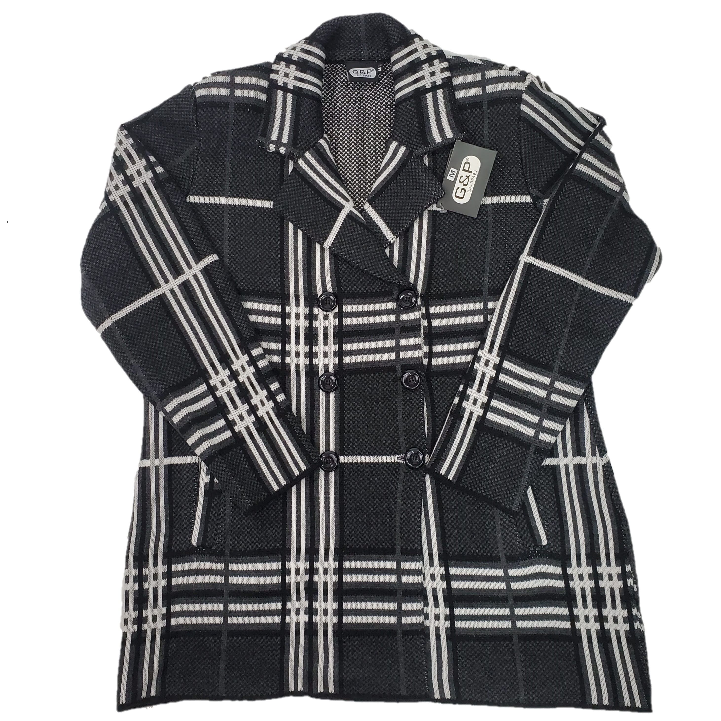 Women's Fashion Knitted Designer Coat - Stylish Winter Outerwear for Casual & Office Wear