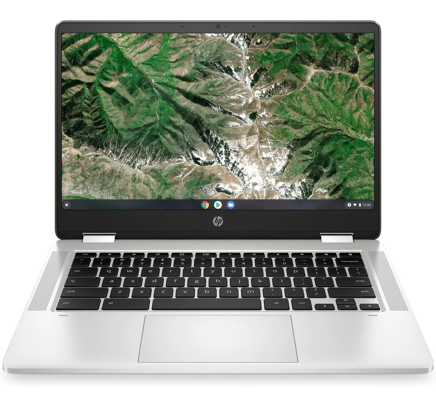HP Chromebook x360 14-inch HD Touchscreen 2-in-1 Laptop - Intel Celeron N4020, 4GB RAM, 64GB eMMC, USB-C, Wi-Fi, Webcam - Chrome OS (Renewed) Silver 14a-ca0036tg | Perfect for Students, Remote Work & Light Computing
