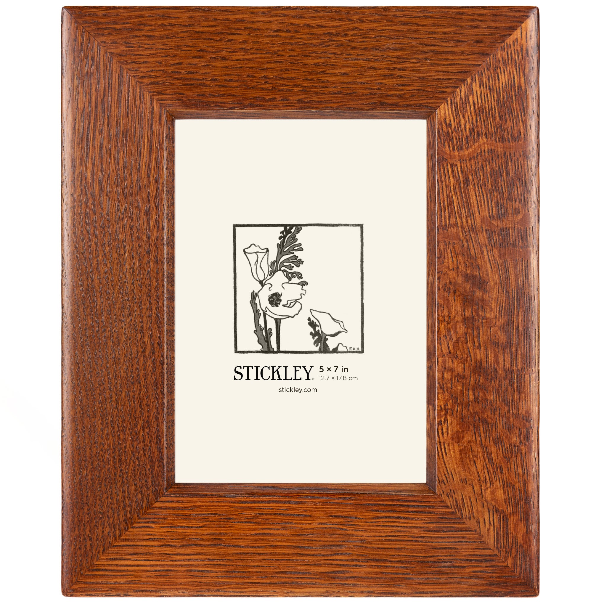 5x7 Mission Picture Frame - Solid Wood Display for Photos, Artwork & Certificates - Perfect for Home, Office & Gifts