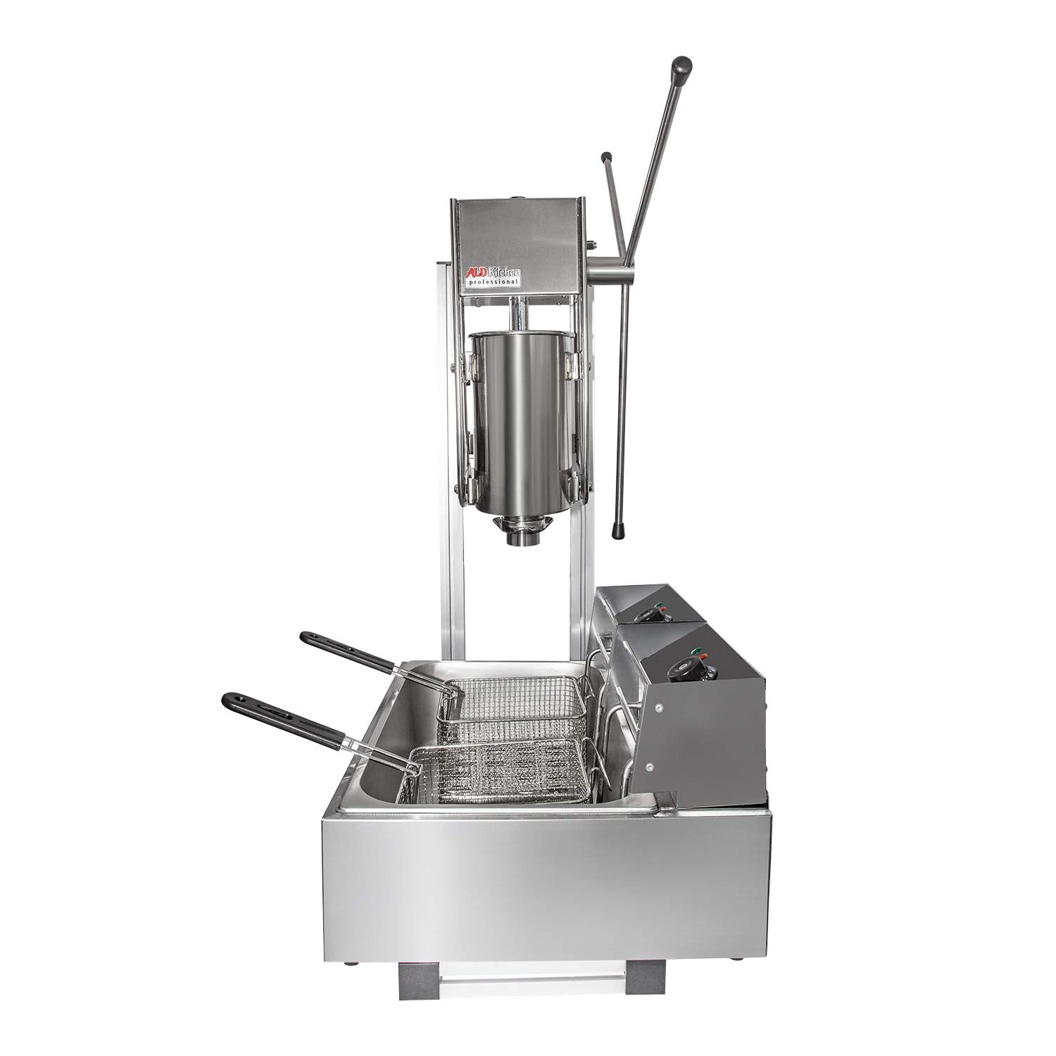 ALDKitchen Churro Maker Machine with Deep Fryer | Professional Spanish Donut Maker for Homemade Churros | Commercial & Home Use | Perfect for Parties, Fairs & Family Gatherings