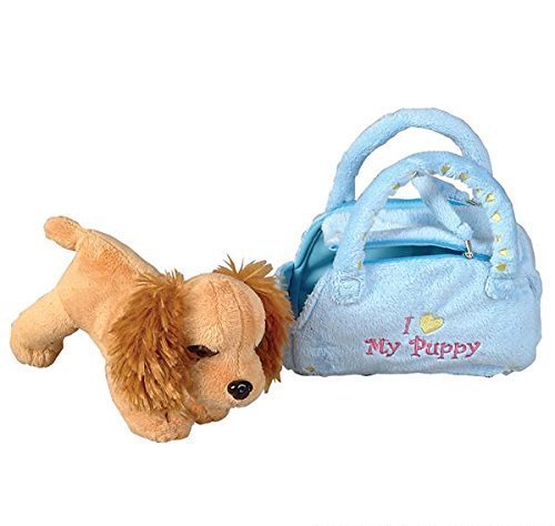 9 Inch Plush Puppy in Purse - Bulk Pack of 60 Adorable Stuffed Animal Toys for Kids, Party Favors, Gift Bags & Classroom Rewards