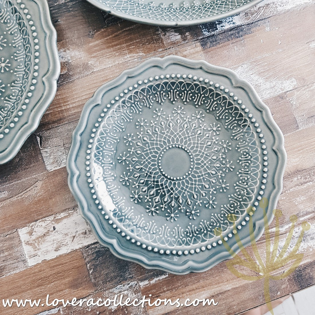 French Lace Dinnerware Set - Elegant Porcelain Plates & Bowls for Formal Dining, Wedding Reception & Holiday Table Setting (50% Off Limited Time Sale)