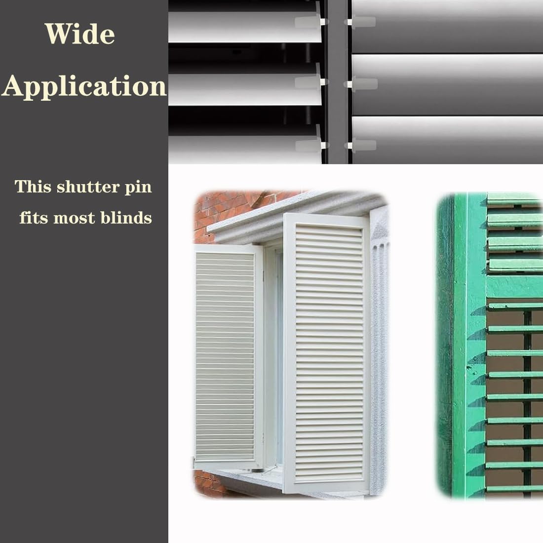120Pcs White Shutter Repair Pins - Spring Loaded Blind Repair Bolts for Plantation Louver Shutters Replacement | Durable Fix for Broken Window Shutters & DIY Home Improvement Projects