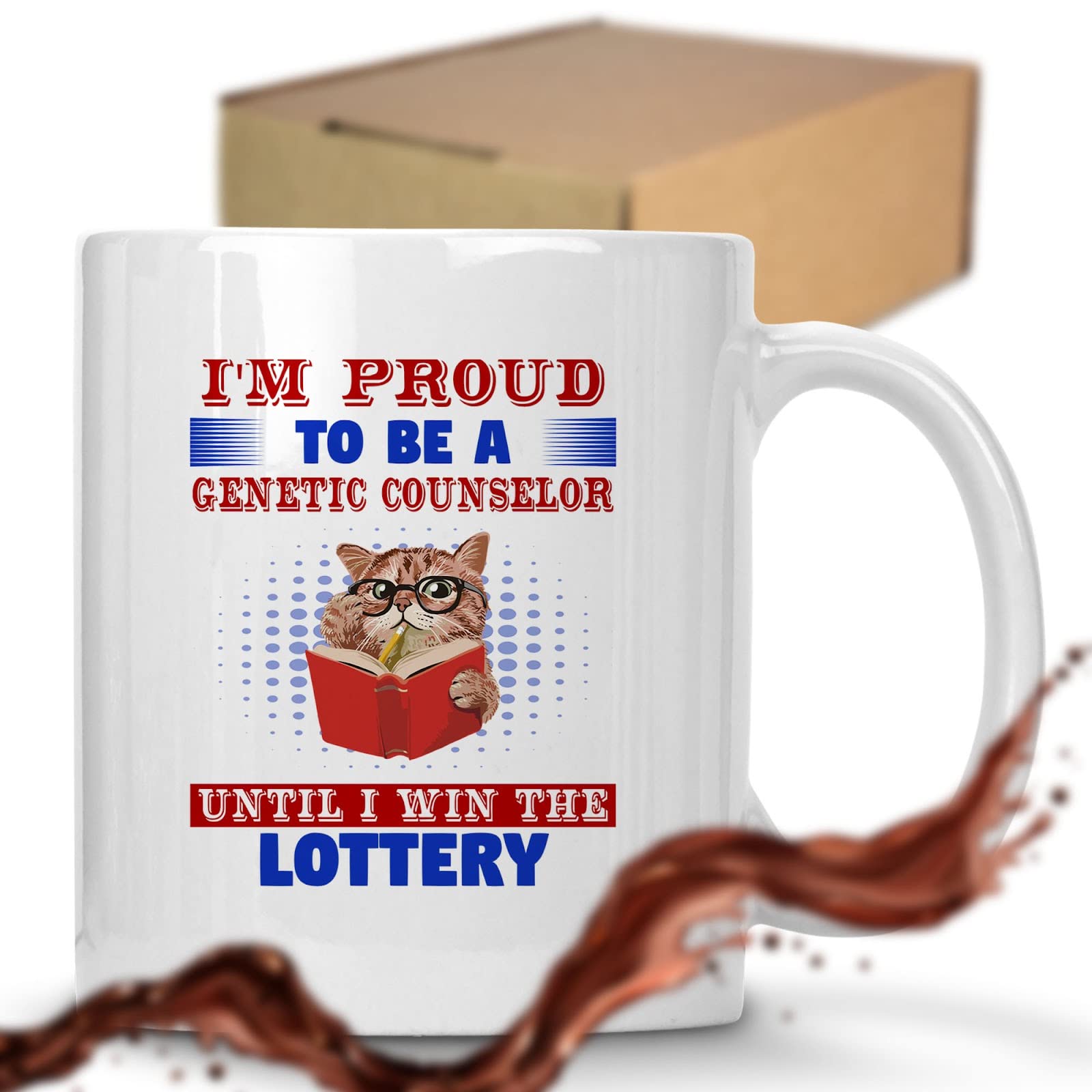 Funny Coffee Mug - Proud Counselor Until Winning Lottery - Humorous Gift for Men, Women, Coworkers & Family - Perfect Birthday & Christmas Present - Great for Office, Home & Gag Gifts
