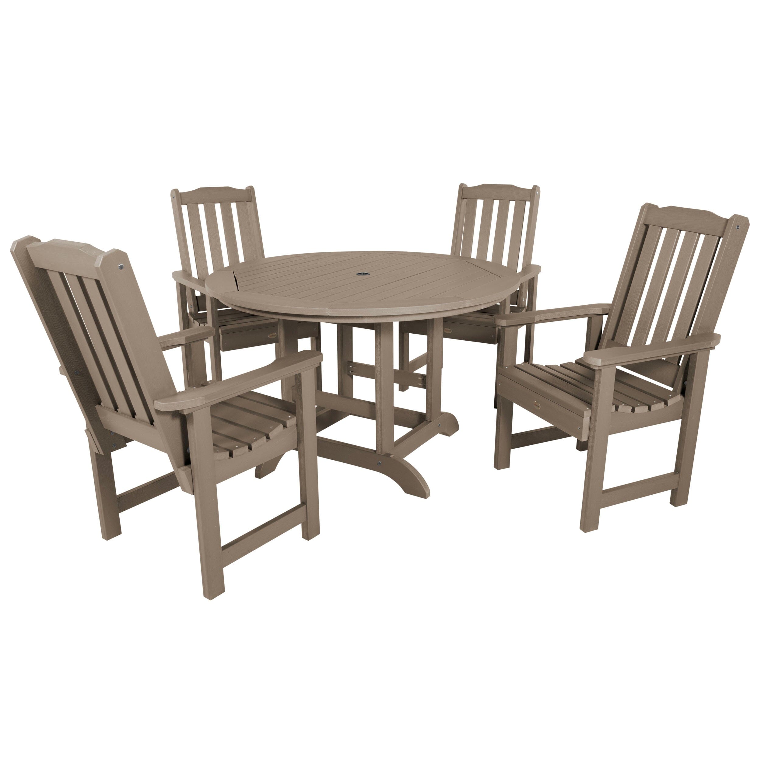 Lehigh 5-Piece 48-Inch Round Dining Table Set with Chairs - Perfect for Small Spaces, Kitchens, and Outdoor Patios