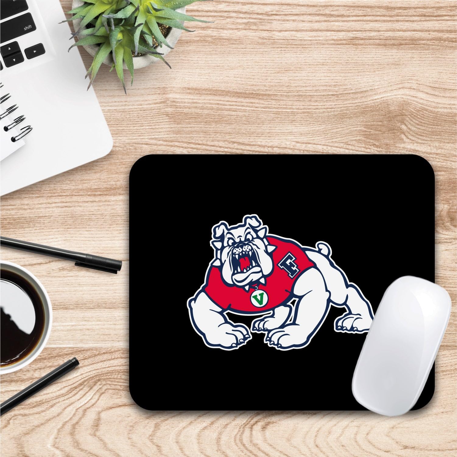 Fresno State University Mouse Pad - Non-Slip Fabric Gaming Mouse Mat with Classic Black Design for Office, Home & School Use