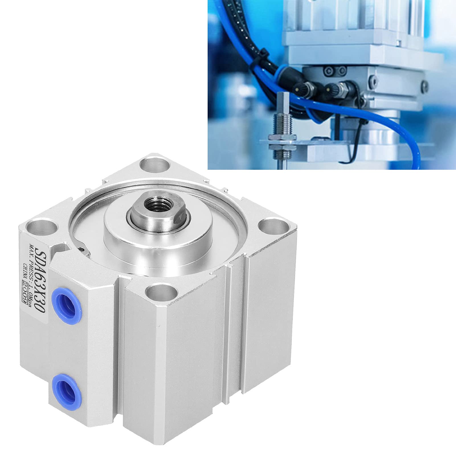 High-Quality Pneumatic Air Cylinder - Double Action Air Cylinder for Clamping Devices | Lightweight, Easy to Install & Durable | Perfect for Industrial Automation, Manufacturing & DIY Projects