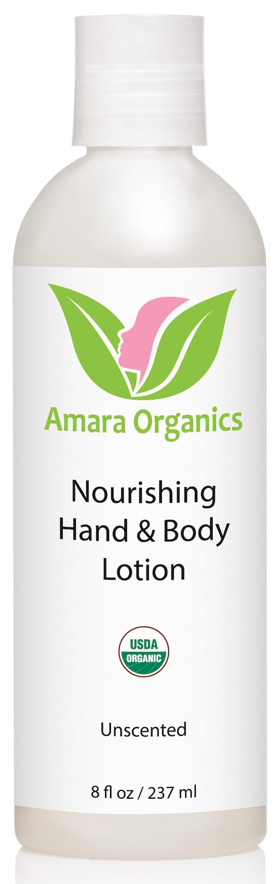 USDA Certified Organic Body Lotion - Unscented Nourishing Hand & Body Moisturizer - 8 fl oz - Perfect for Dry Skin Care & Daily Hydration