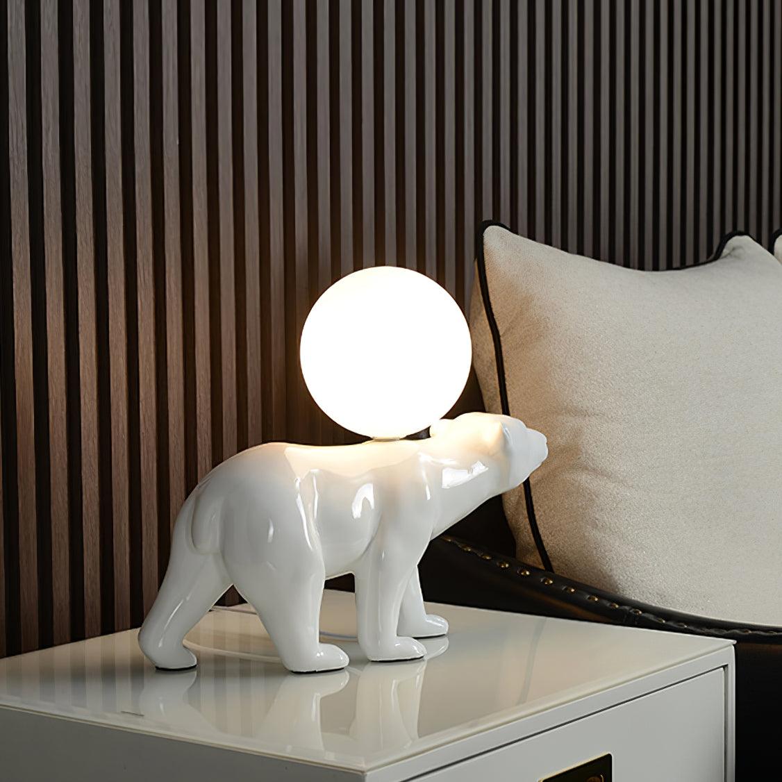 Polar Bear Table Lamp - Cute Night Light for Kids Room, Nursery, Bedroom - Perfect for Reading, Decor & Cozy Ambiance