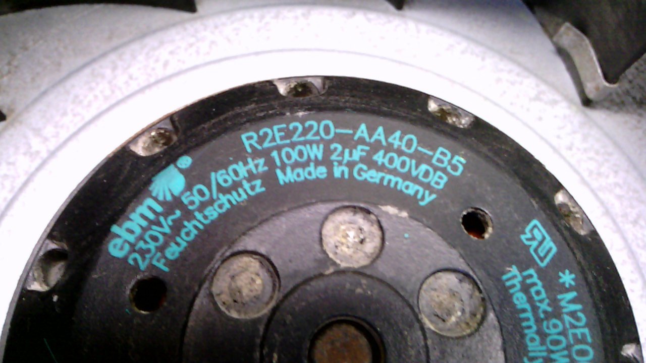R2E220-AA40-B5 Centrifugal Turbine 230V 50/60Hz 100W - High Efficiency Industrial Blower for HVAC, Ventilation & Air Circulation Systems