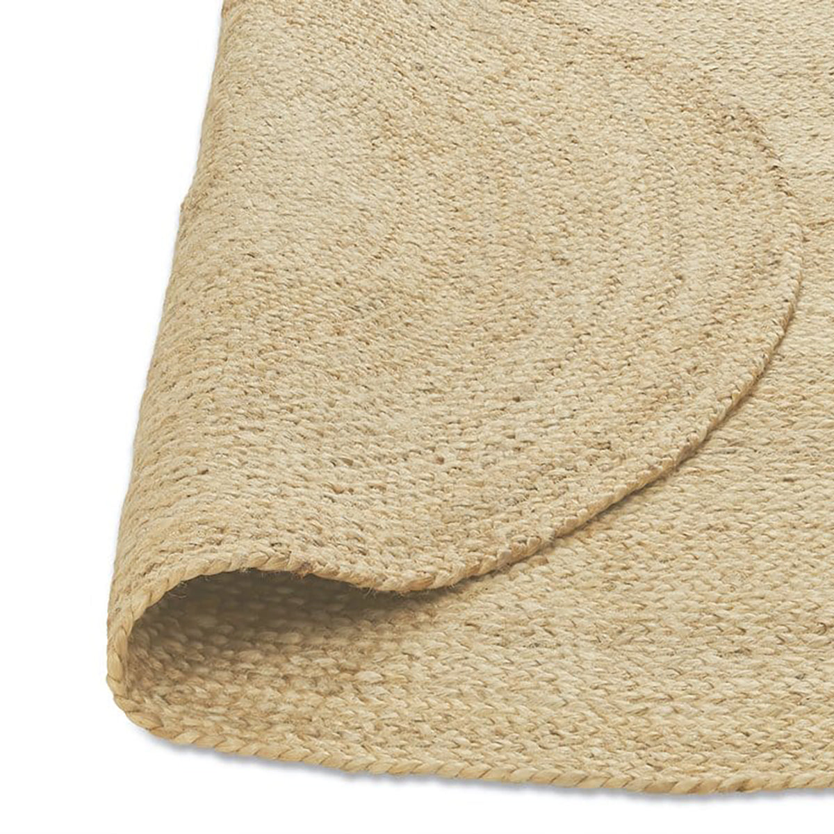 Handwoven Amber Braided Oval Jute Rug - Natural Fiber Boho Chic Floor Mat for Living Room, Bedroom & Nursery Decor