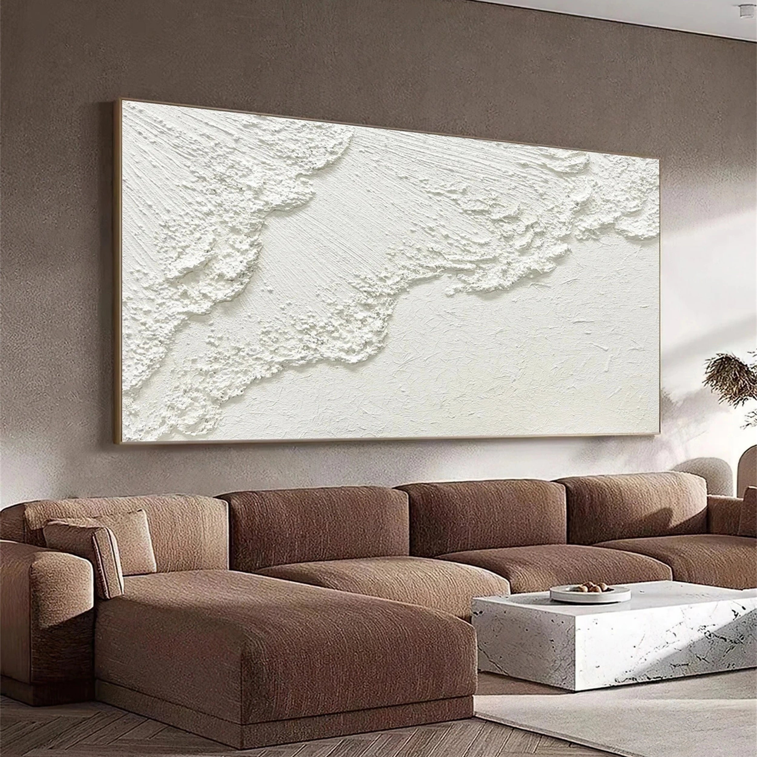Minimalist Textured Plaster Art Painting - Modern Abstract Wall Decor for Living Room, Bedroom & Office #MM123