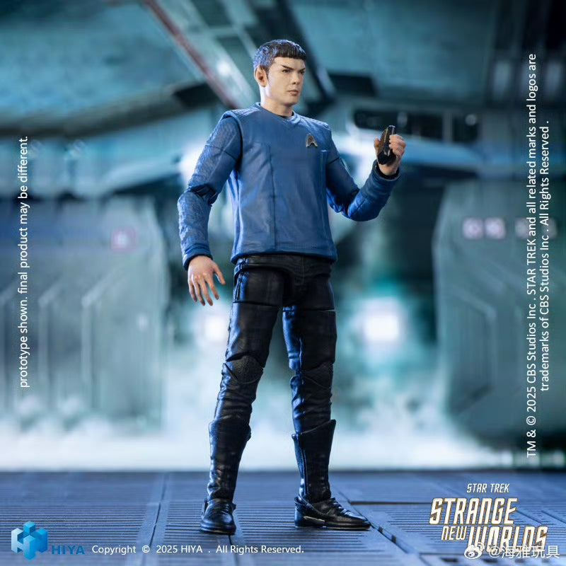 Pre Order 1/18 HIYA 4-Inch Action Figure - Exquisite Mini Series Star Trek Strange New Worlds Spock Collectible Toy for Display & Play | Perfect for Fans, Collectors & Sci-Fi Enthusiasts
