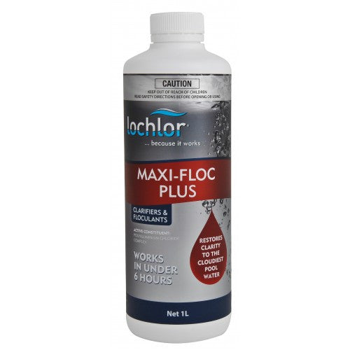 Lo Chlor Maxi Floc Plus Pool Clarifier - Fast Acting Swimming Pool Chemical for Crystal Clear Water | Perfect for Inground & Above Ground Pools, Spas, and Hot Tubs
