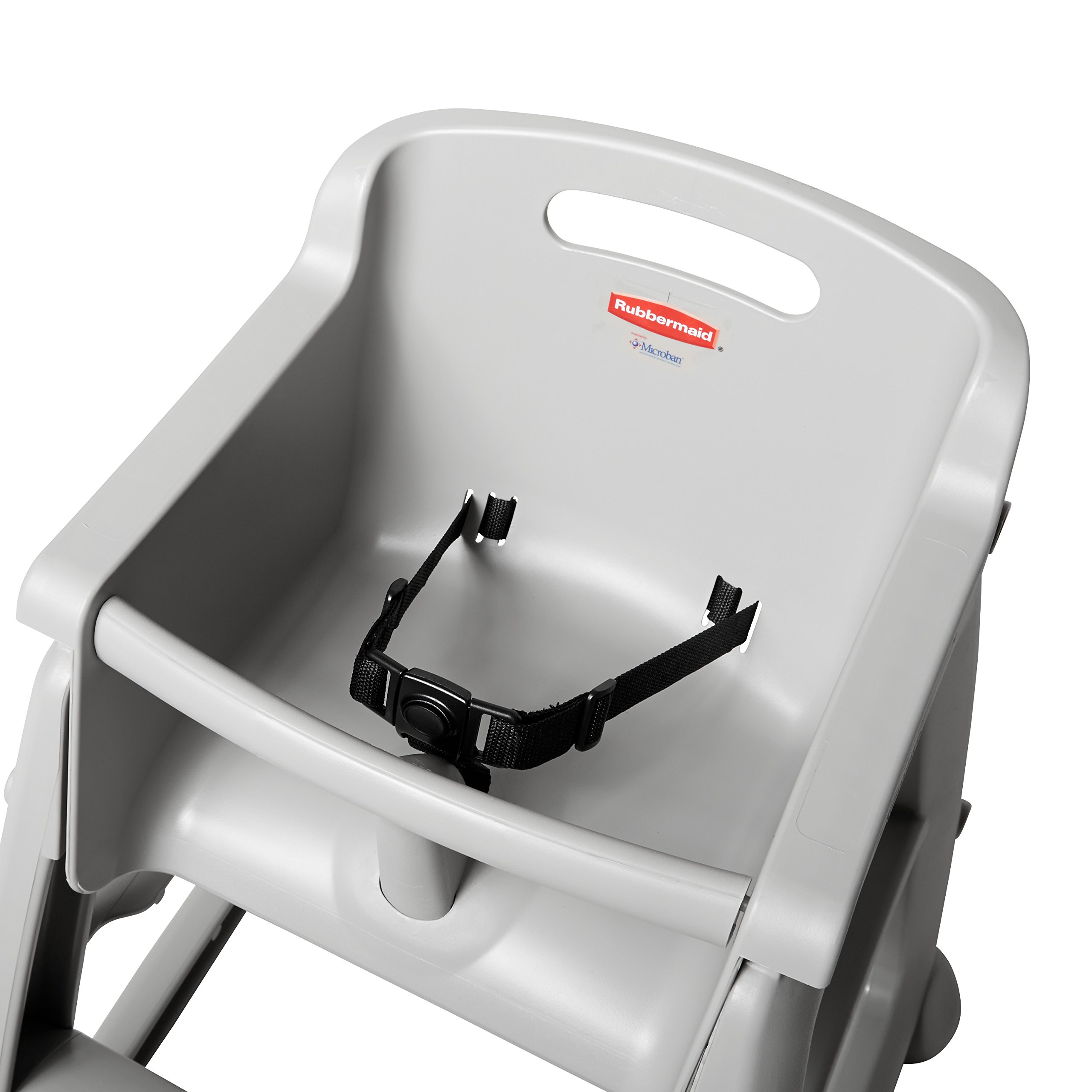 Rubbermaid Commercial Unassembled Platinum High Chair for Babies & Toddlers - Sturdy, Space-Saving Design Fits Under Tables | Perfect for Home, Restaurant & Daycare Use