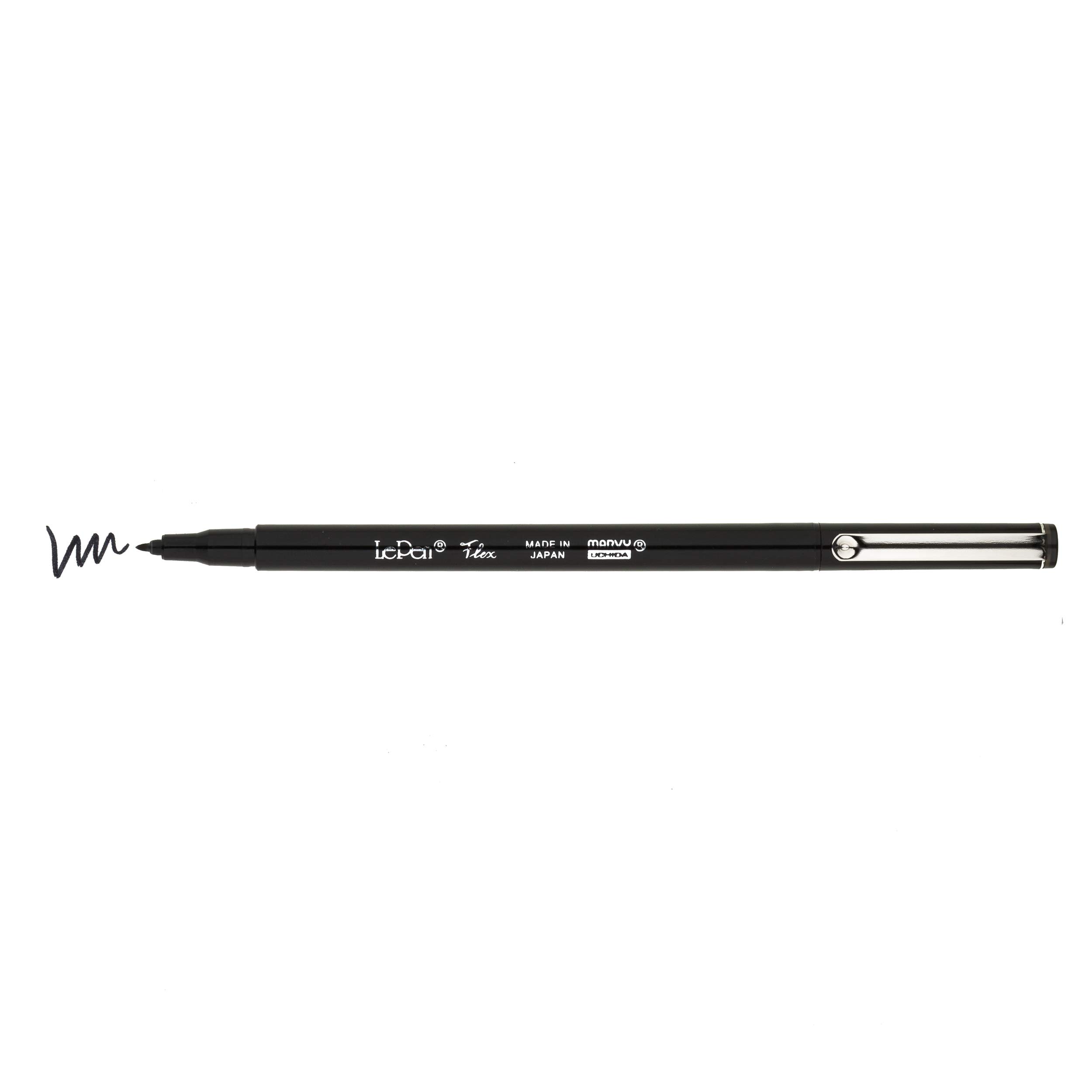 Uchida of America Le Pen Flex Fine Point Black Ink Pen - Premium Writing Tool for Journaling, Note Taking & Office Use