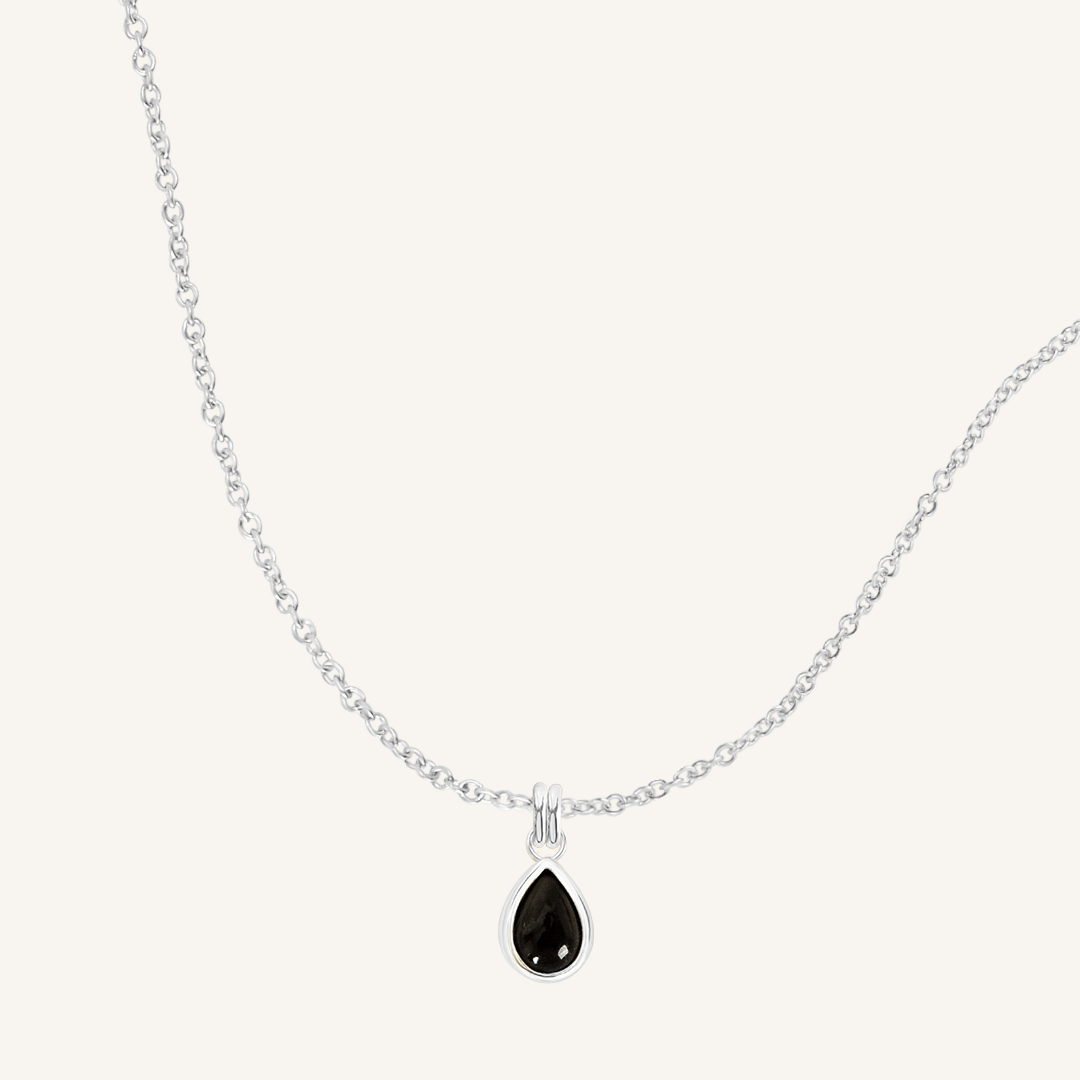 Black Onyx Trove Charm Necklace - Elegant & Spiritual Jewelry for Women - Perfect for Meditation, Healing & Everyday Wear