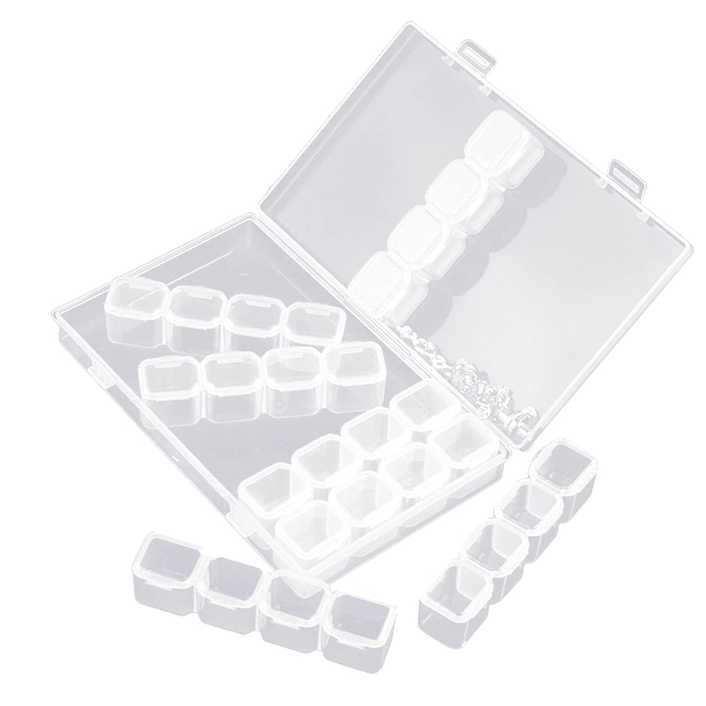 28 Grid Transparent Storage Box for Tools & Small Parts Organizing